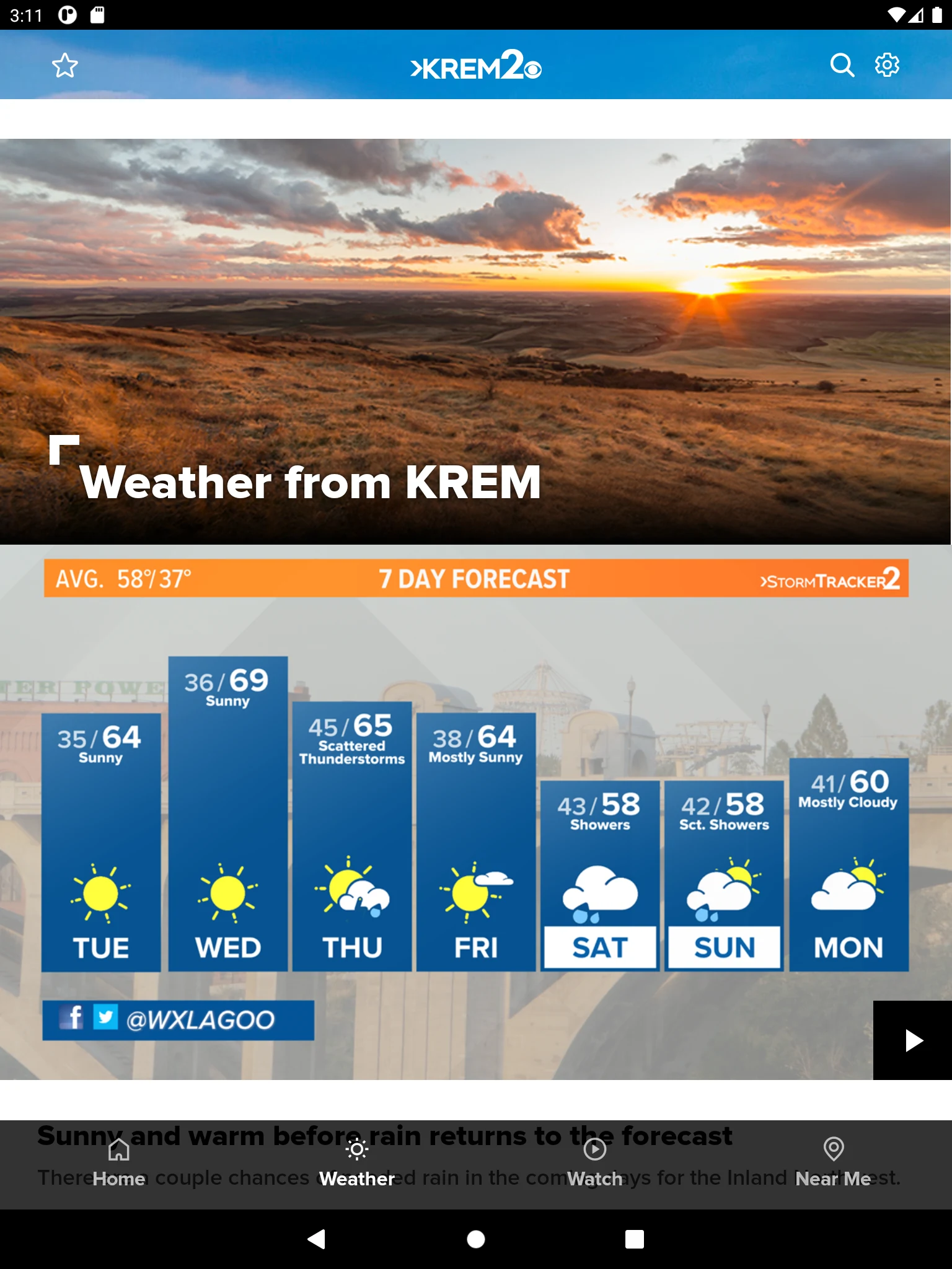Spokane News from KREM screenshot